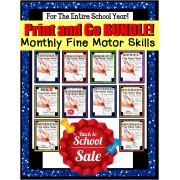 Fine Motor Skills Monthly BUNDLE for the Entire School Year with DATA